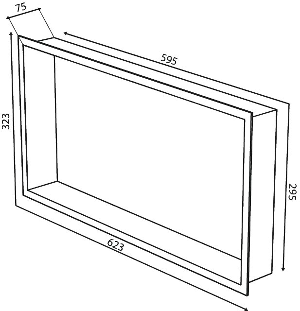 Built-in shower shelf graphite grey