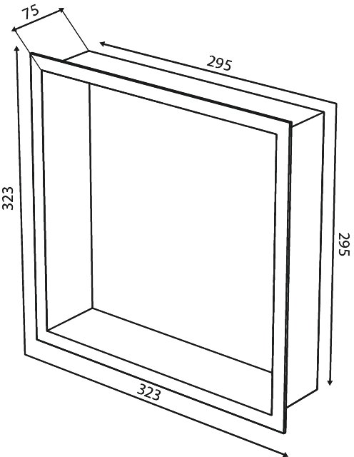 Built-In Shower Shelf brushed brass