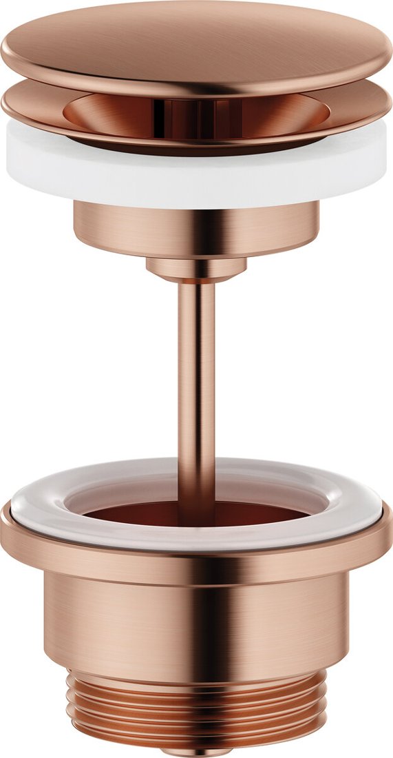 Freestanding bath mixer brushed copper