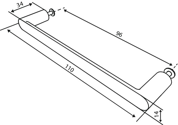 Furniture handle brushed bronze
