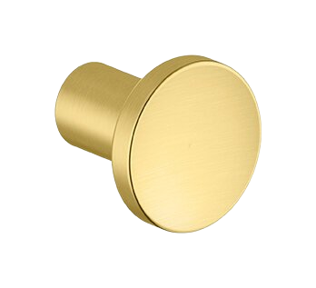 Furniture knob brushed brass