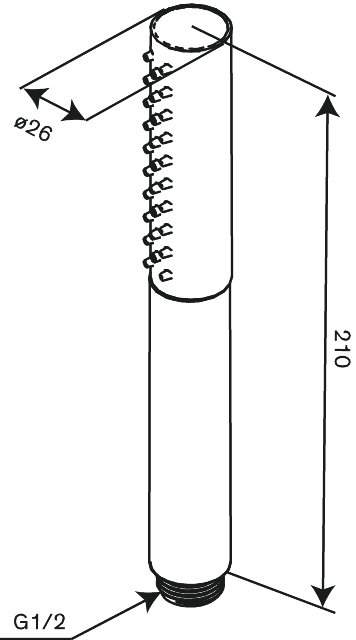 Hand shower tube chrome