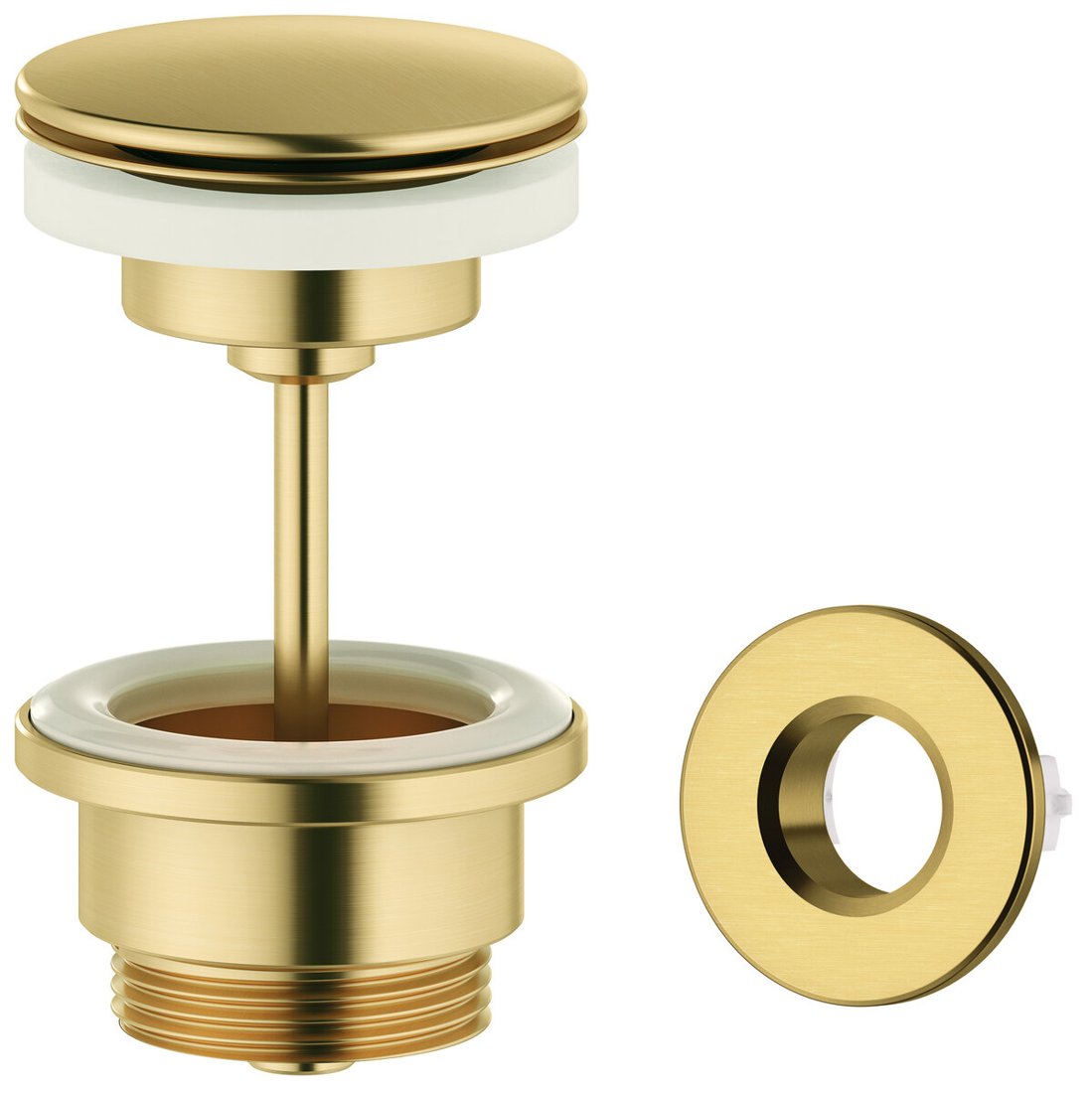 Hand shower tube brushed brass