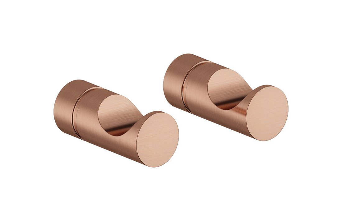 Make-up mirror with light brushed copper