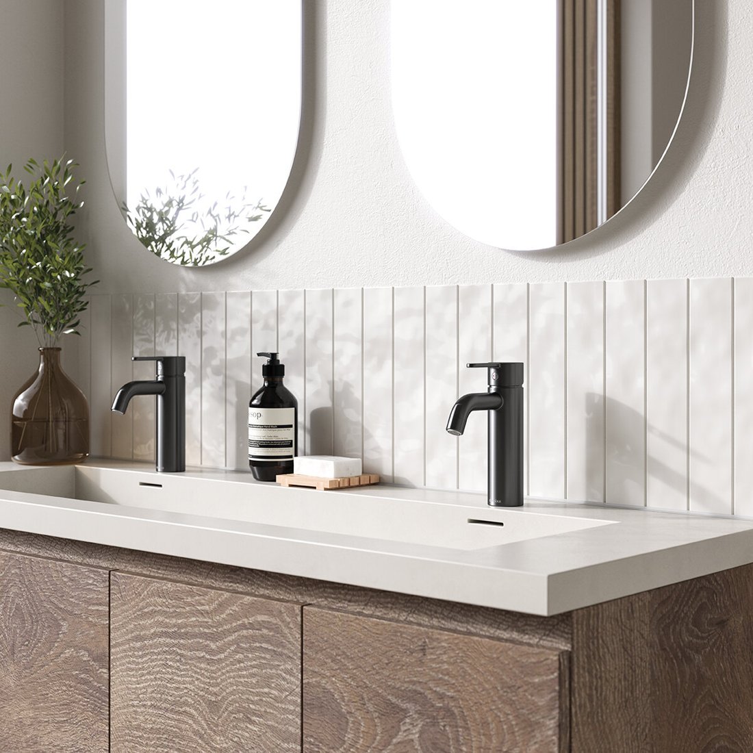 Pop Up Waste with click-function graphite grey