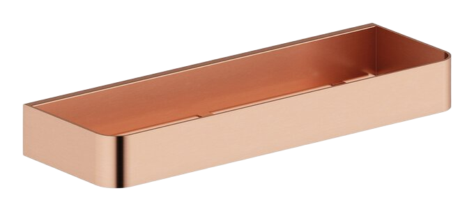 Shower shelf brushed copper