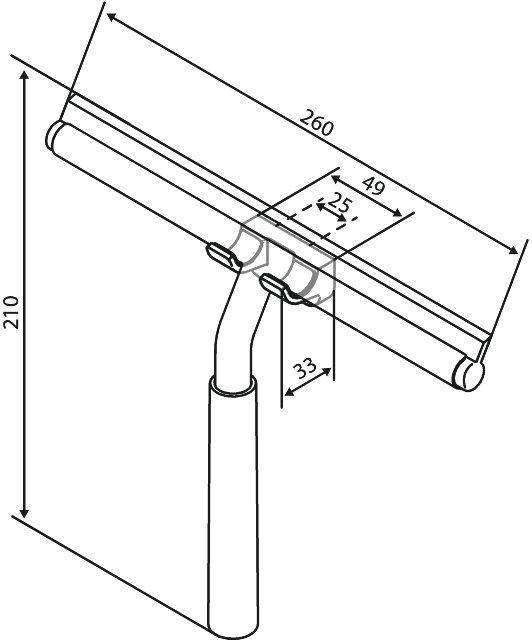 Shower squeegee with holder graphite grey