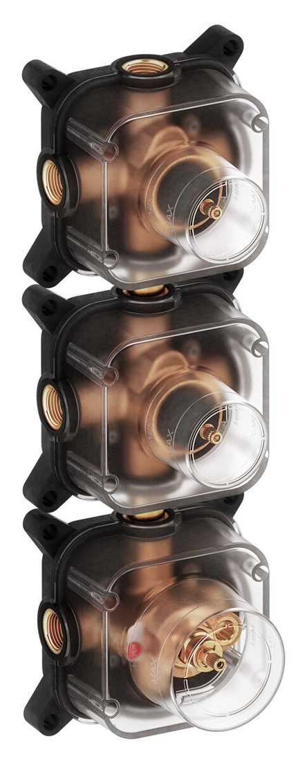 Thermostat with two elbows