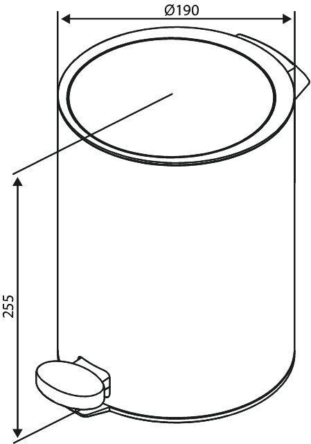 Toilet bin 3 L graphite grey
