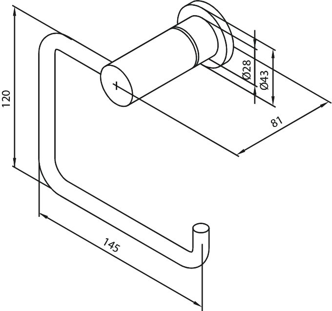 Toilet Roll Holder brushed copper