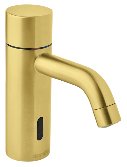 Touchless basin tap brushed brass