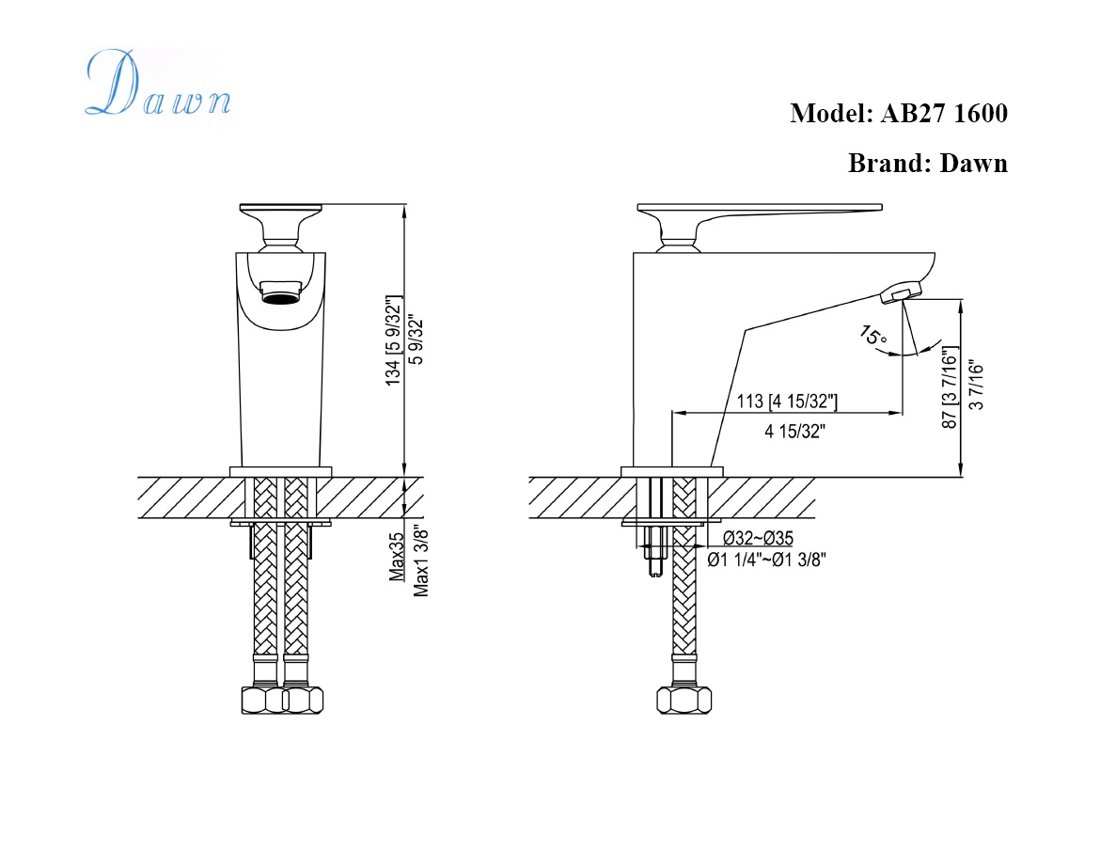 AB27 1600C Lavatory Faucet
