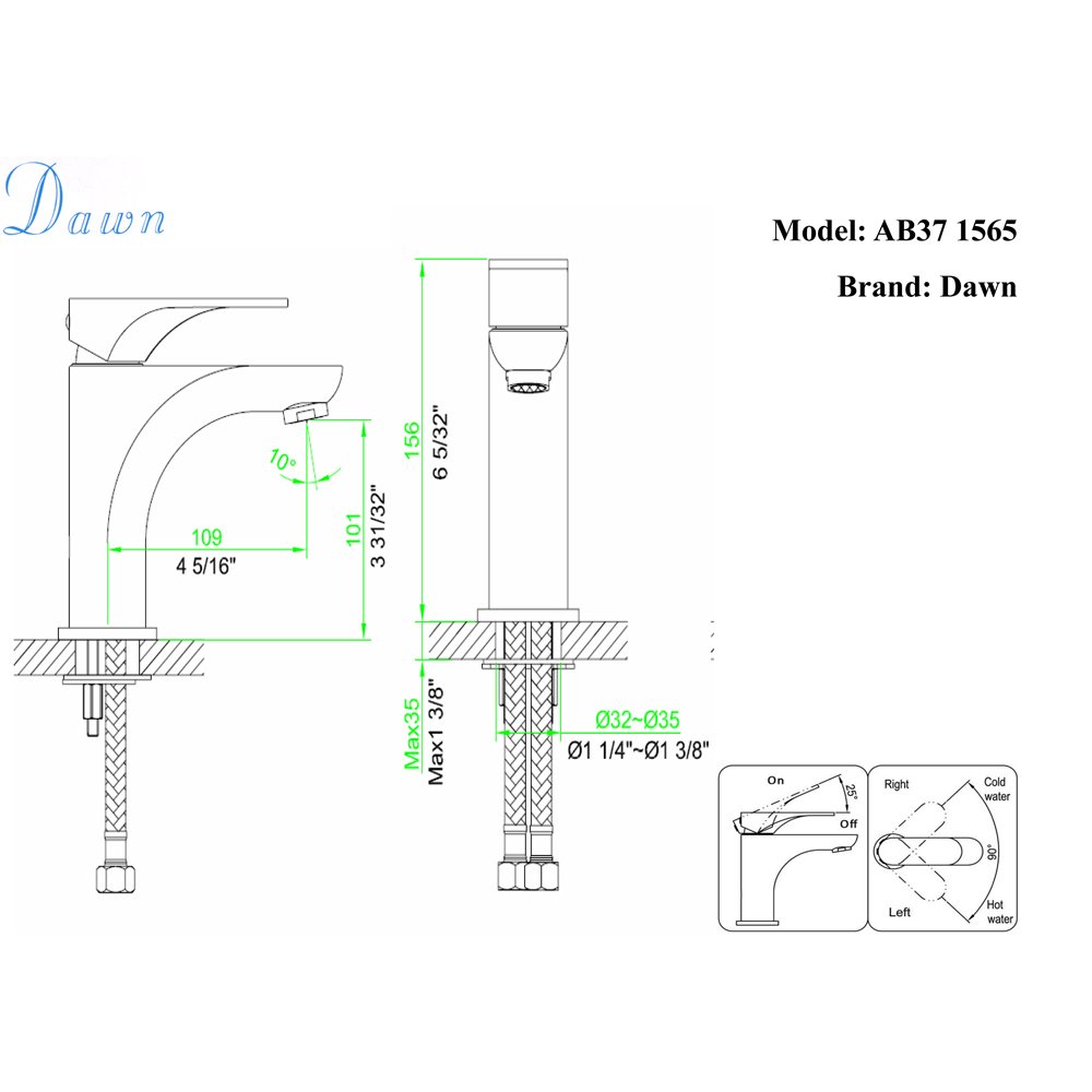 AB37 1565CPW Lavatory Faucet