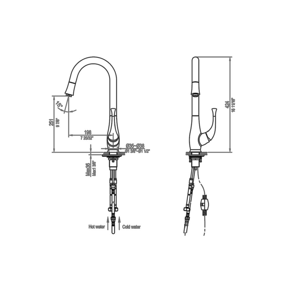 AB50 3084BN Kitchen Faucet