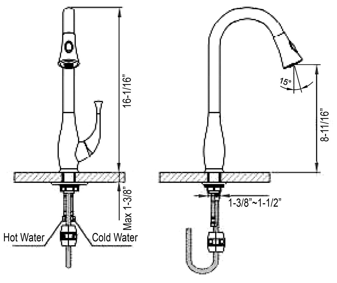 AB50 3091BN Kitchen Faucet