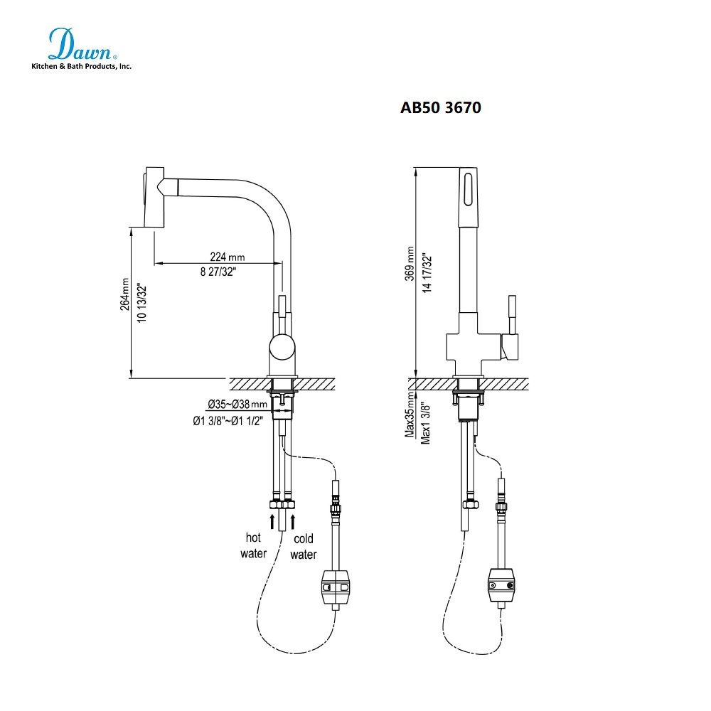 AB50 3670C Kitchen Faucet
