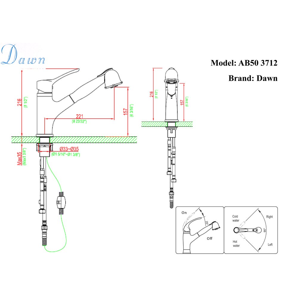 AB50 3712C Kitchen Faucet