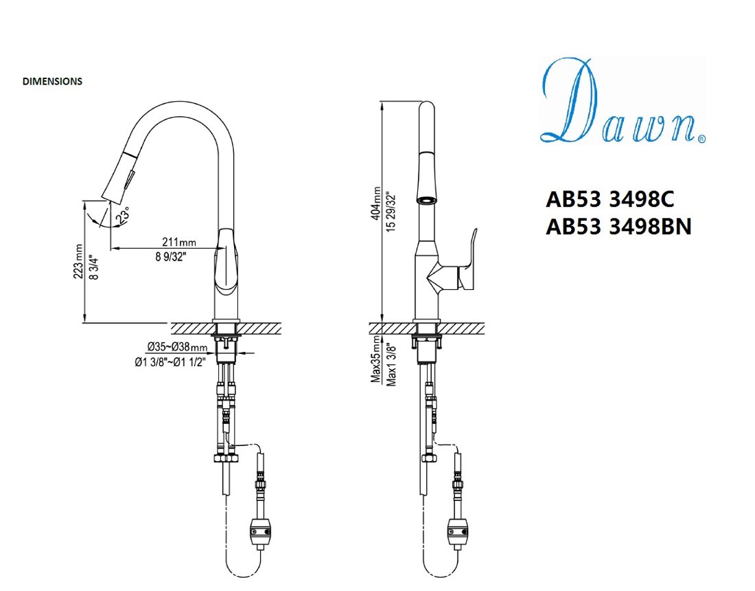 AB53 3498C Kitchen Faucet