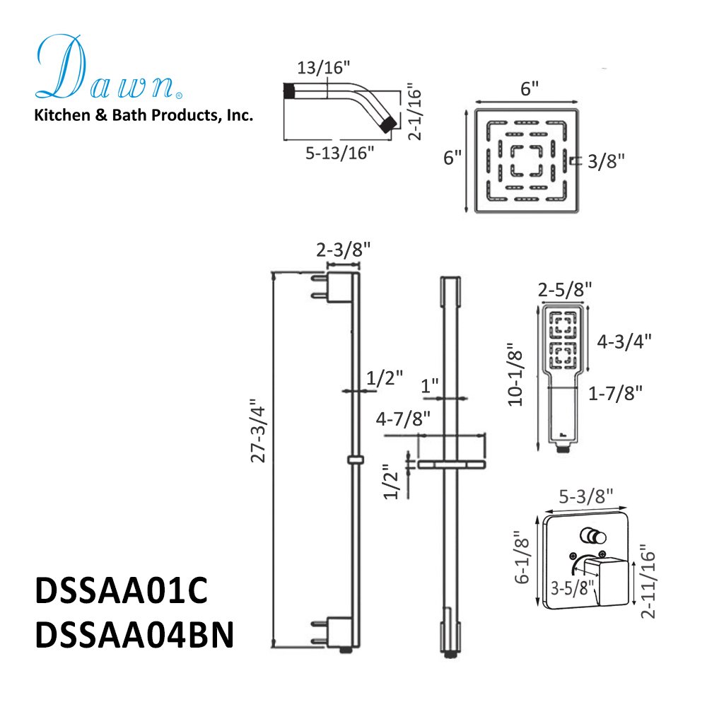 Acadia DSSAA04BN Shower Set