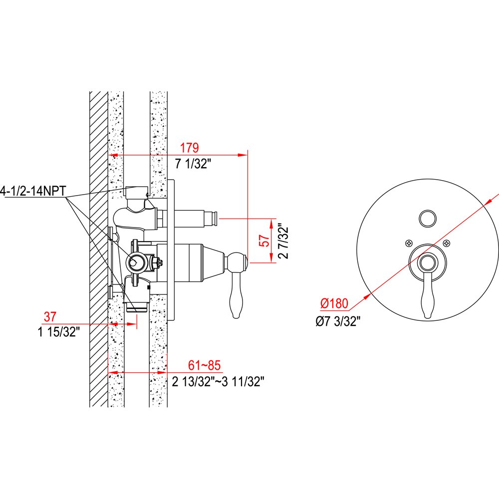 D2221601BN Shower Trim