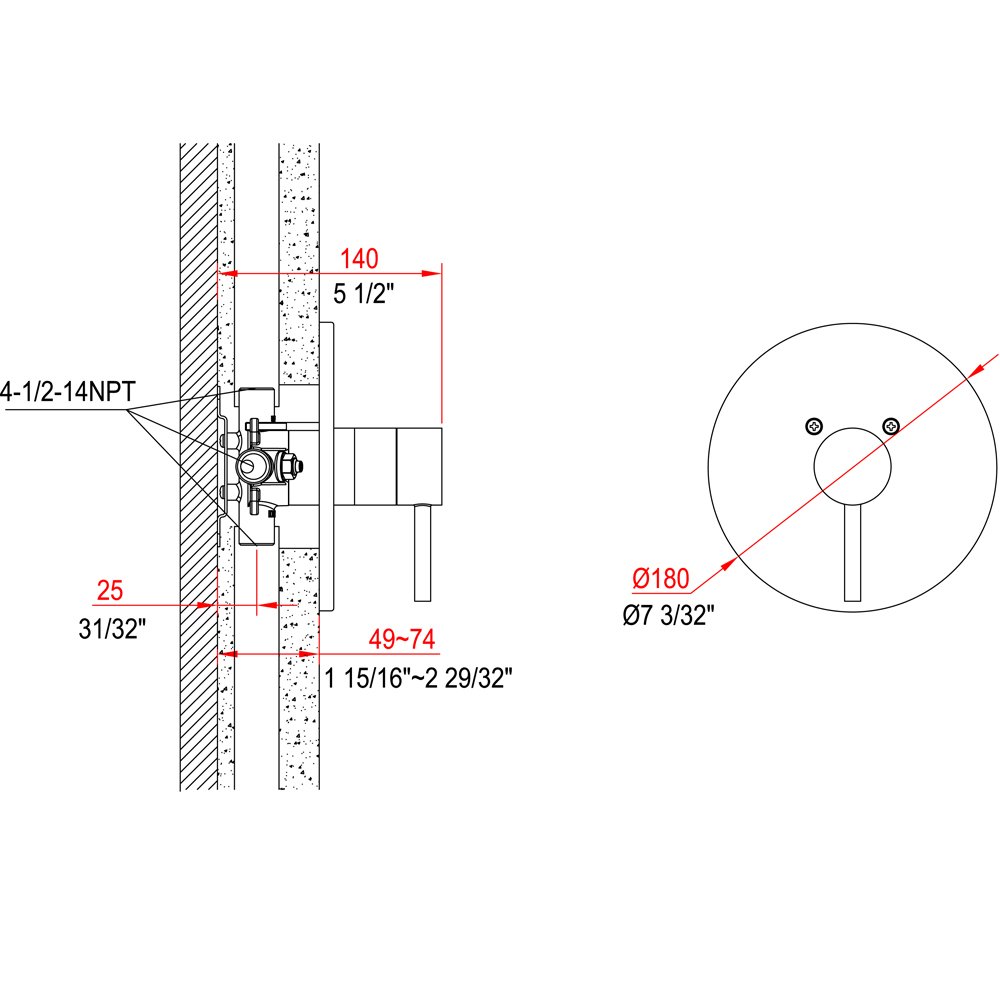 D2222201BN Shower Trim