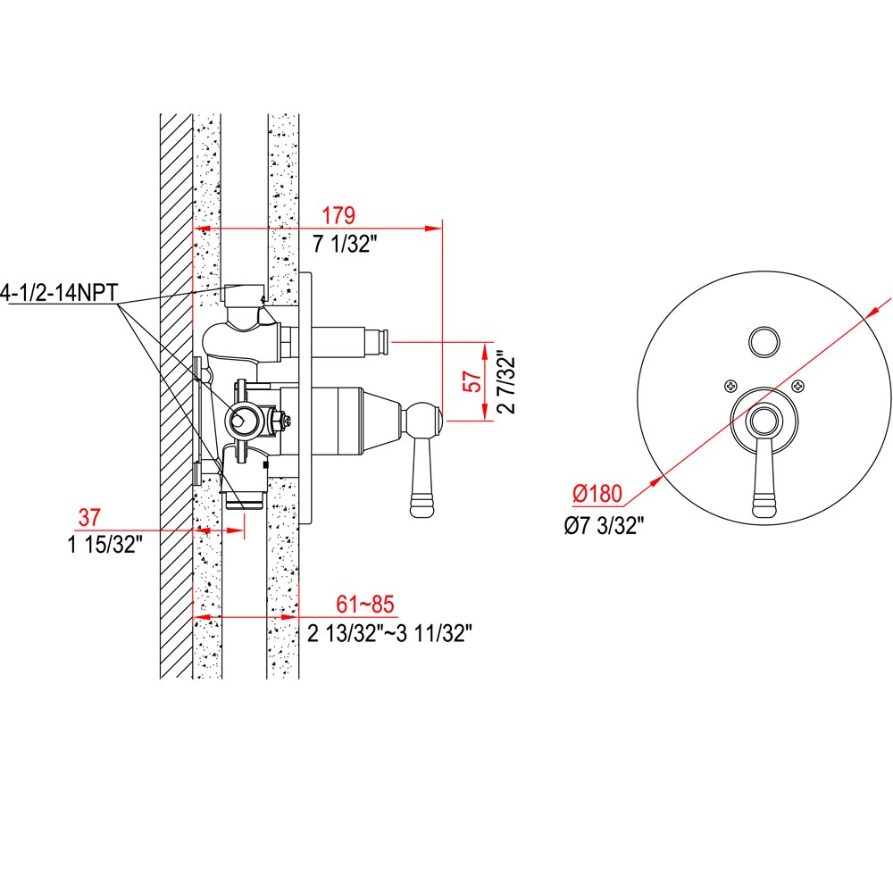 D2225601BN Shower Trim