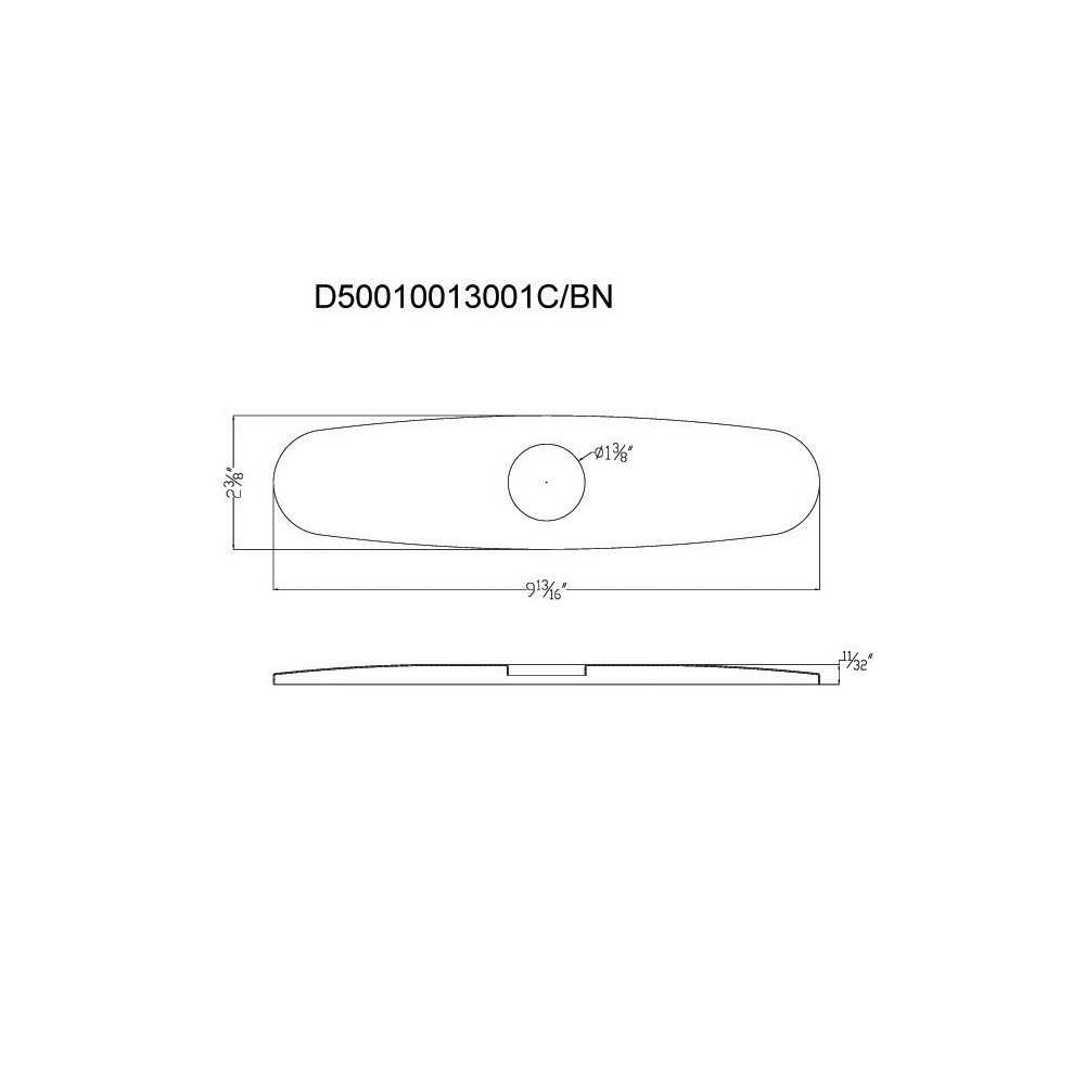 D510013001C Escutcheon/ Faucet Hole Cover Plate