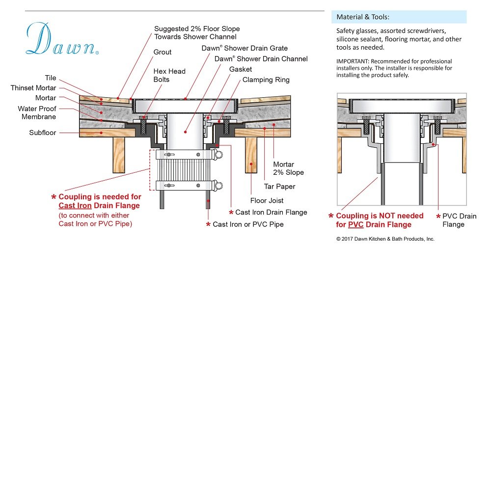 Dawn Series Triangle Drain TDA131004