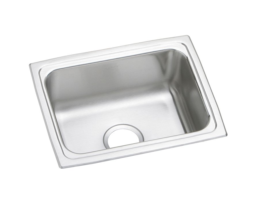 Lustertone® Classic Stainless Steel 25" x 19-1/2" x 10-1/8" 0-Hole Single Bowl Drop-in Sink