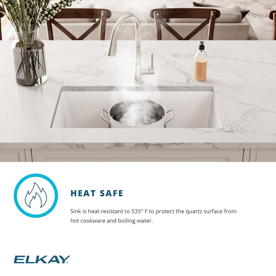 Quartz Classic® 33" x 18-1/2" x 9-1/2" Equal Double Bowl Undermount Sink