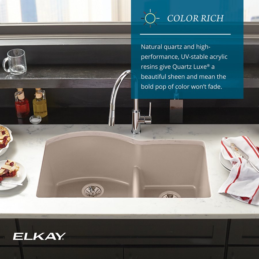 Quartz Luxe® 25" x 22" x 9-1/2" Single Bowl Drop-in Sink