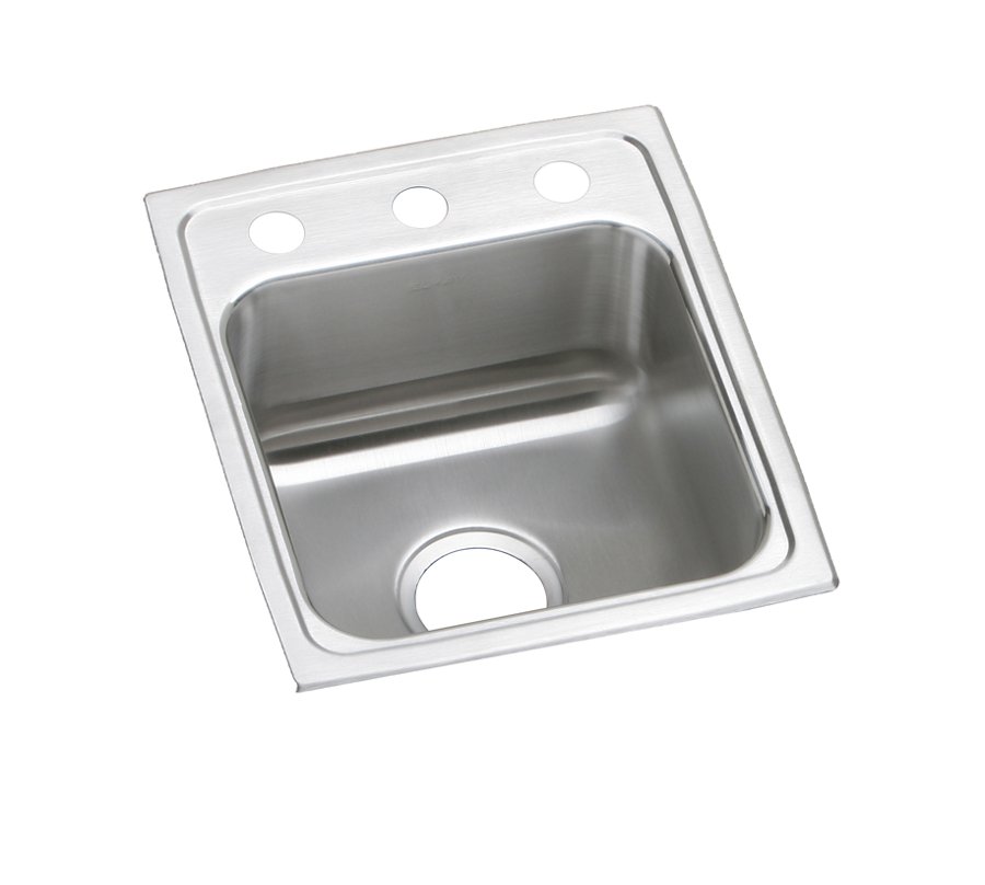 Lustertone® Classic Stainless Steel 13" x 16" x 4" Single Bowl Drop-in ADA Sink