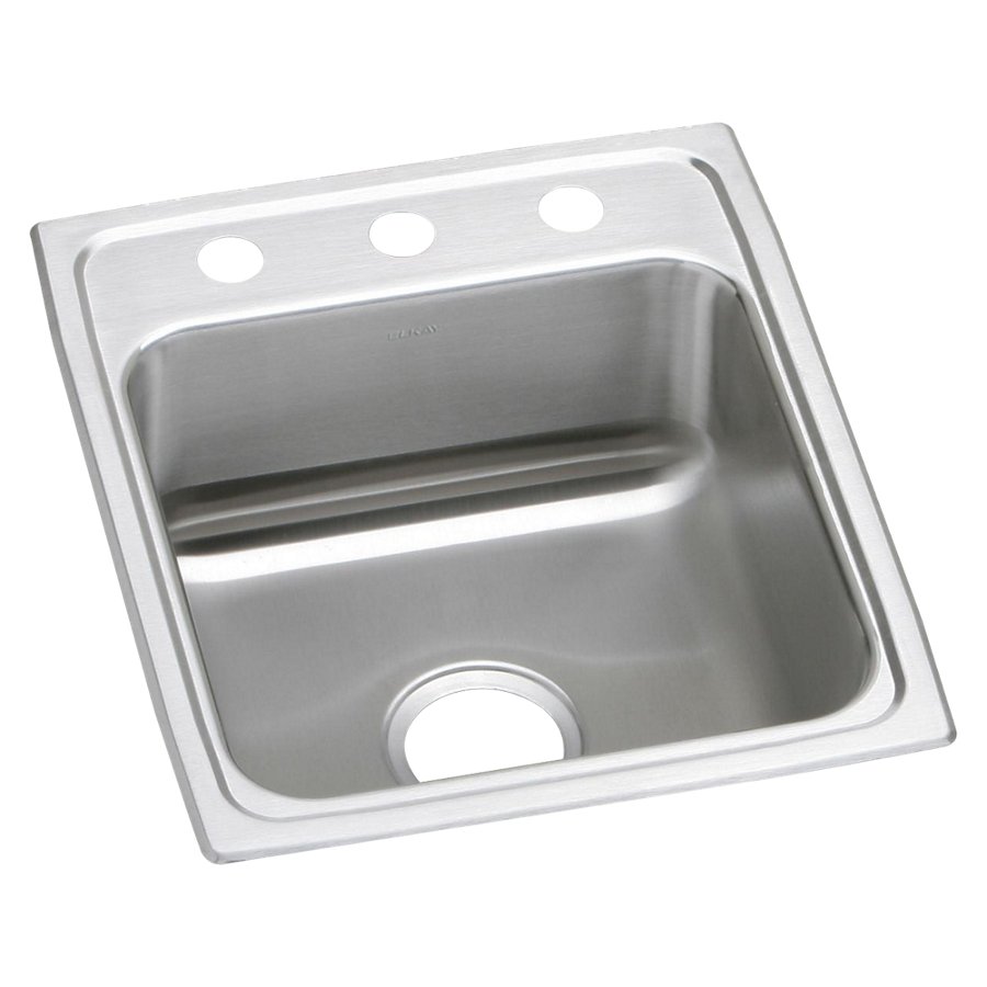 Lustertone® Classic Stainless Steel 17" x 20" x 5" Single Bowl Drop-in ADA Sink