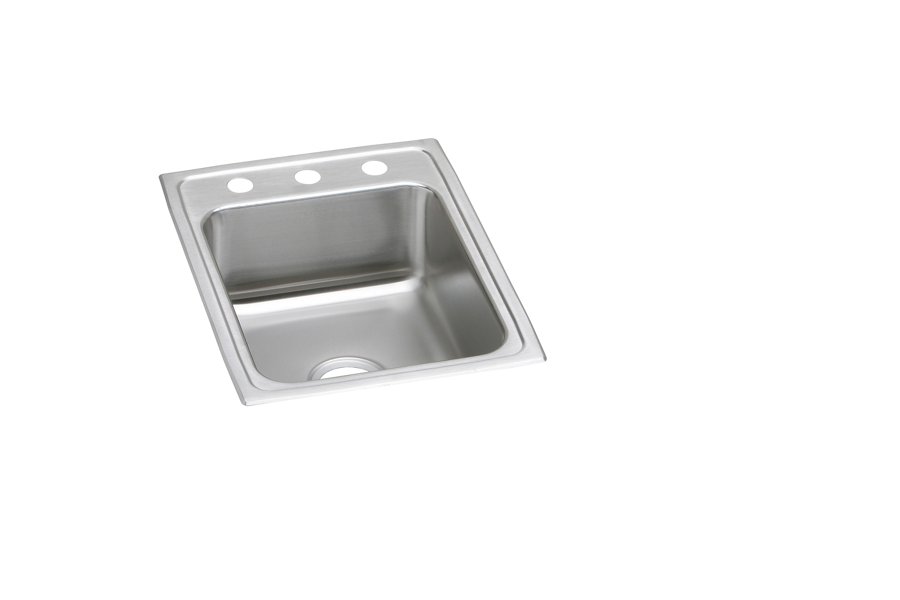 Lustertone® Classic Stainless Steel 17" x 22" x 6-1/2" Single Bowl Drop-in ADA Sink