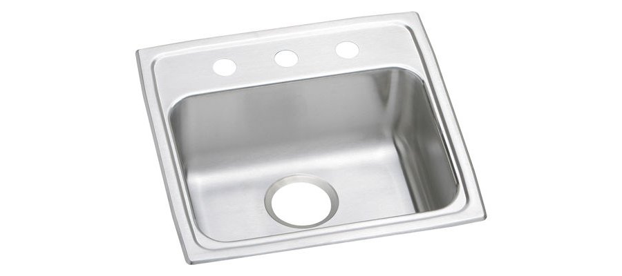 Lustertone® Classic Stainless Steel 19" x 18" x 4" Single Bowl Drop-in ADA Sink