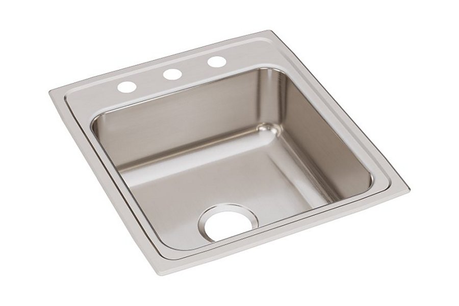 Lustertone® Classic Stainless Steel 19-1/2" x 22" x 5" Single Bowl Drop-in ADA Sink
