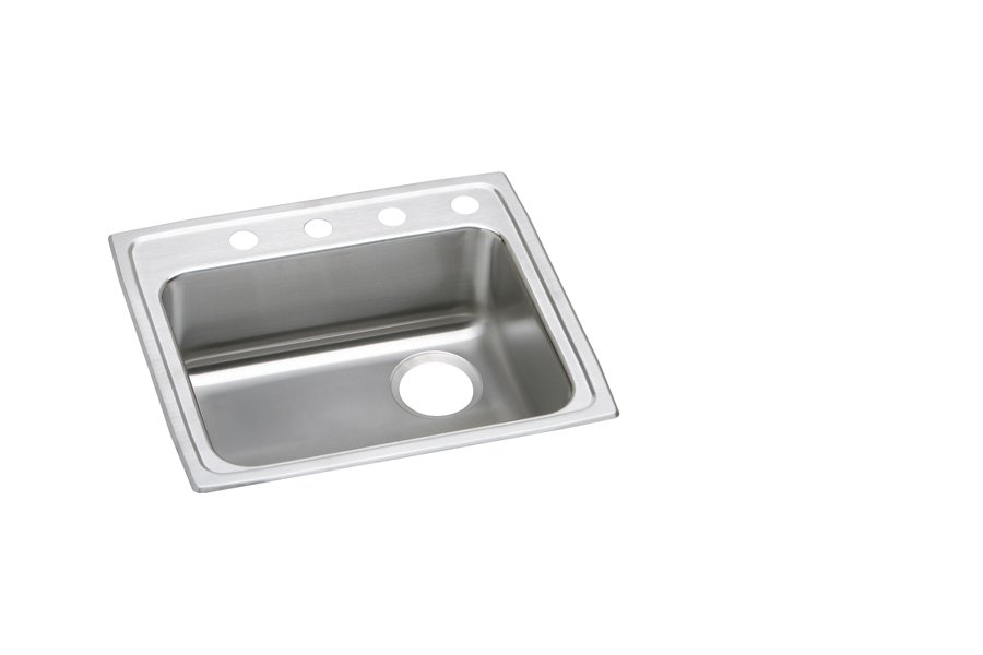 Lustertone® Classic Stainless Steel 25" x 21-1/4" x 5-1/2" Single Bowl Drop-in ADA Sink