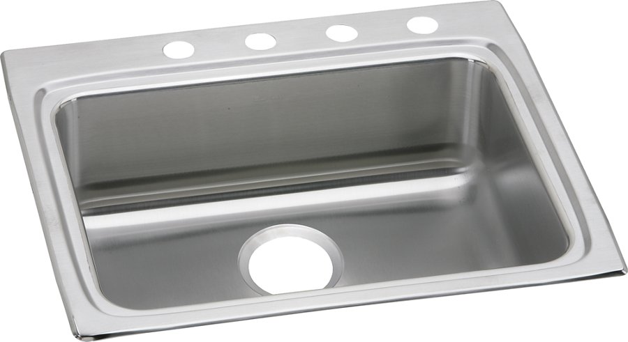Lustertone® Classic Stainless Steel 25" x 22" x 6" Single Bowl Drop-in ADA Sink