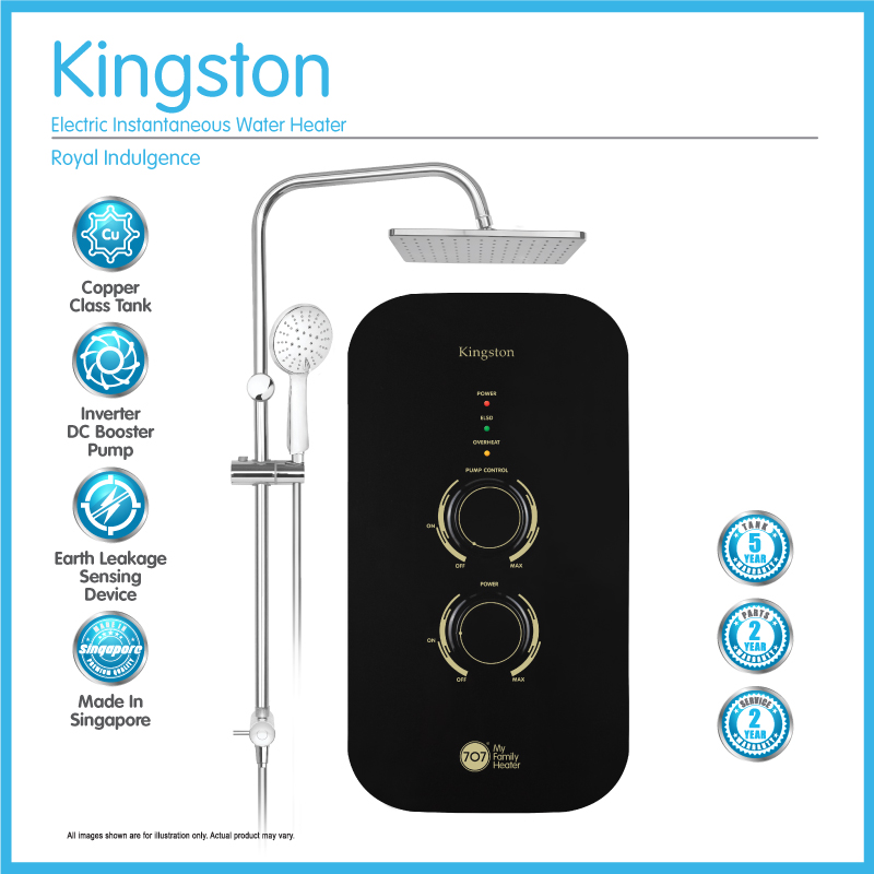 Kingston Instant Water Heater with Rain Shower